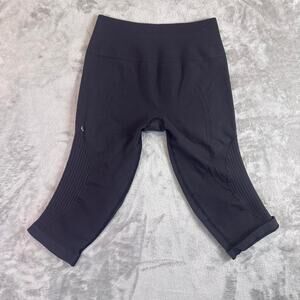 Black Athletic Capri Leggings Womens Sz(2) Workout Running Stretch Activewear